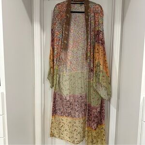 Floral flowy multicolor coverup duster one size by blank nyc